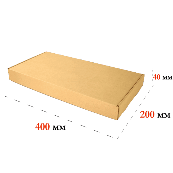 Коробка самосборная 400*200*40 Е Бурый 0427