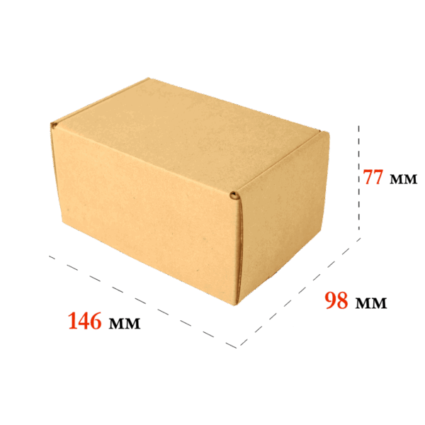 Коробка самосборная 146*98*77 Е Бурый 0427