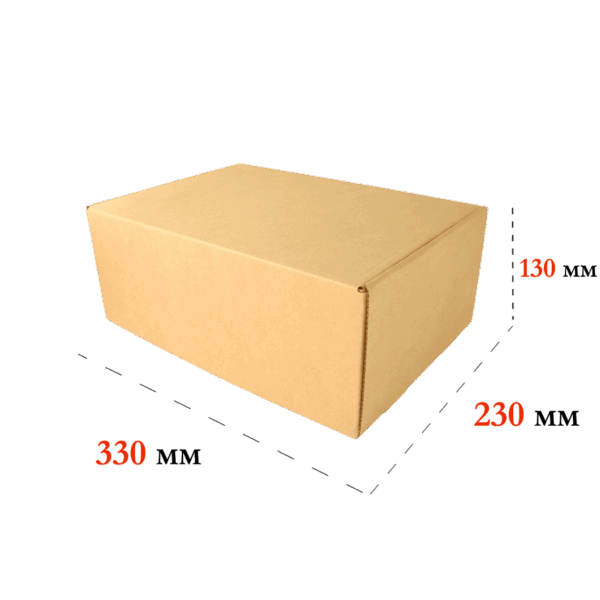 Коробка самосборная 330*230*130 Е Бурый 0427